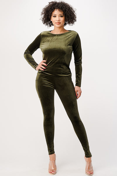 Velvet Full Sleeve with Leggings