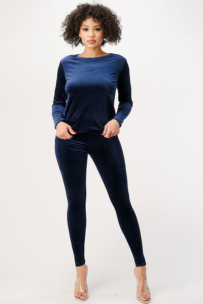 Velvet Full Sleeve with Leggings