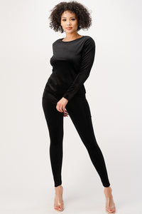 Velvet Full Sleeve with Leggings